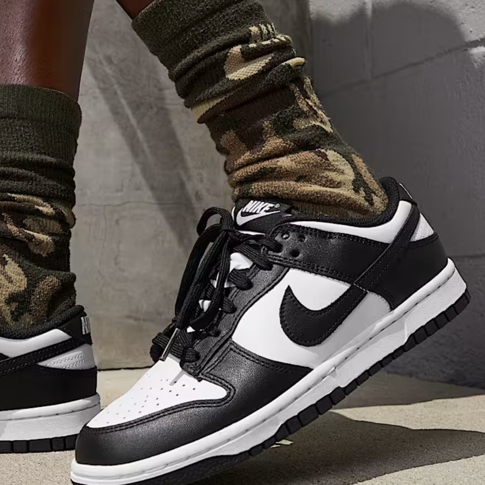 Women’s Nike Panda Dunk Low black and white sneakers shoes fashion